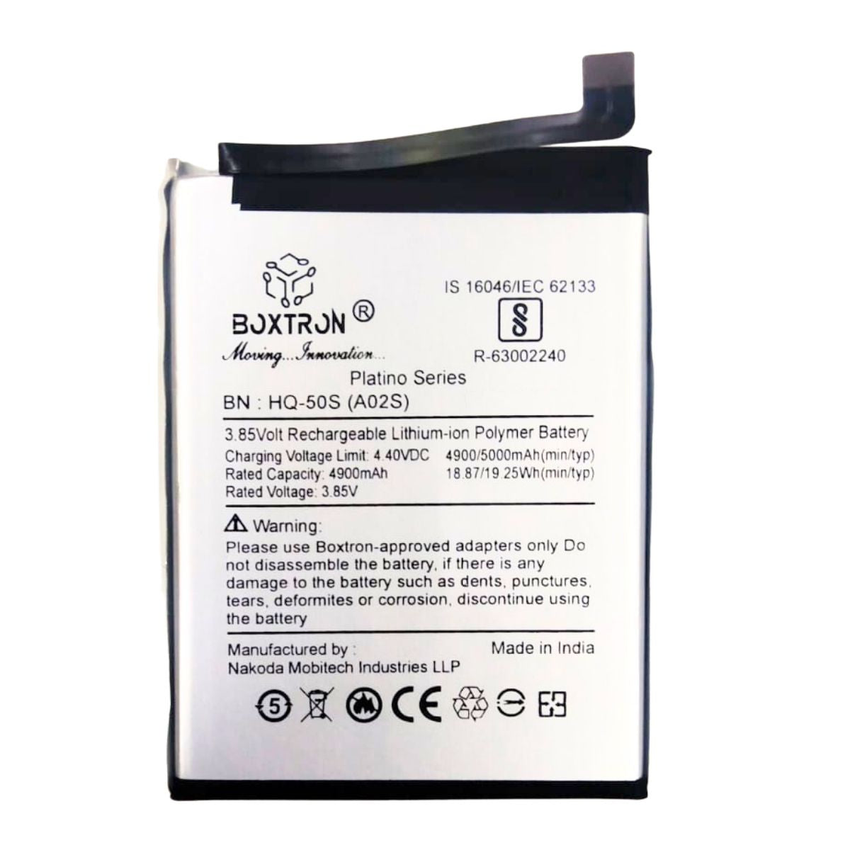 Boxtron HQ-50S Battery Compatible for Samsung A03, A03S, F02S, A02S, M02S, M02S, M025, A025F - 5000mAh Battery Capacity
