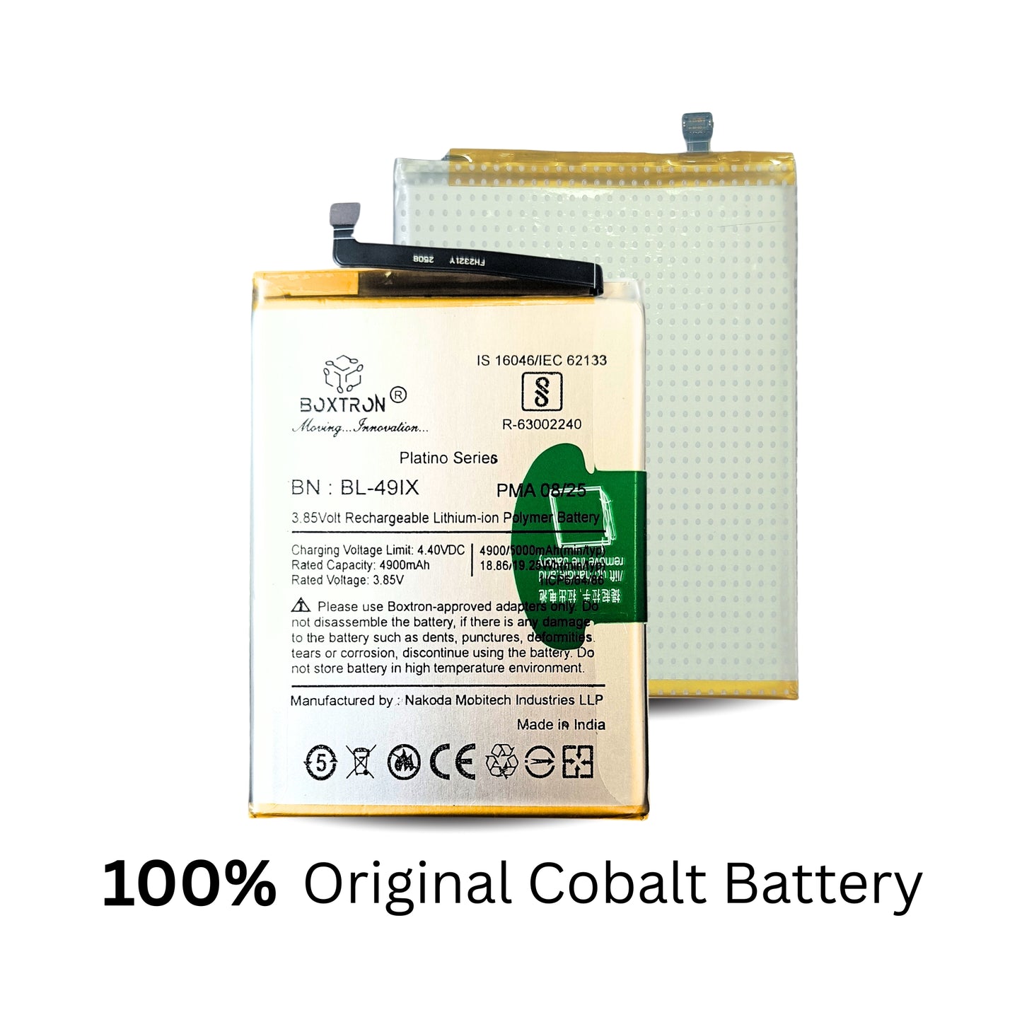 Boxtron BL-49IX Capacity 5000 mAh Battery for infinxin smart HD (X612B, X612) 3.85 lithium-Polymer, BIS Certified, 6 Month Replacement Warranty