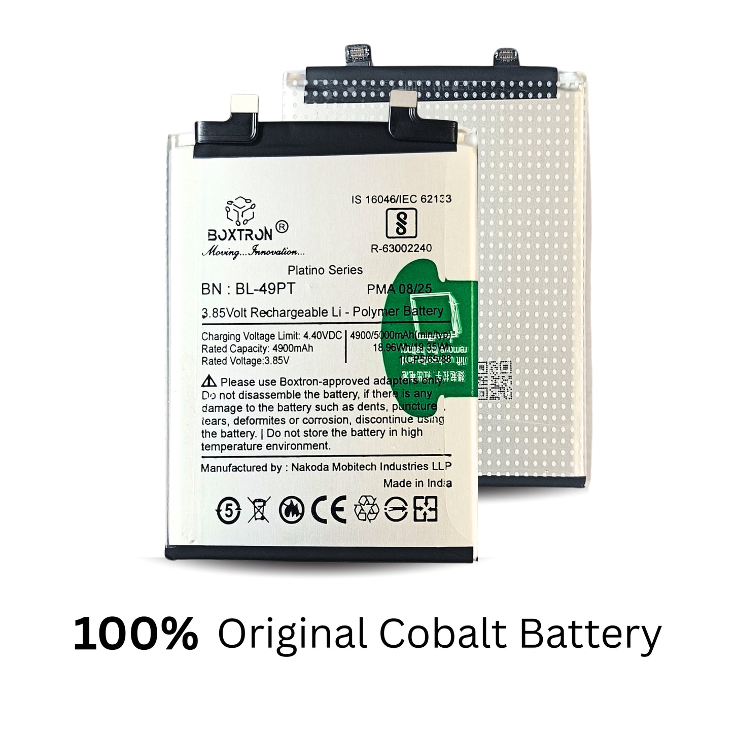 Boxtron BL49PT 5000 mAh Battery for Tecno Pova 5 Pro 5G (LH8N), 3.85 V Lithium‑Polymer, BIS Certified, 6‑Month Replacement Warranty