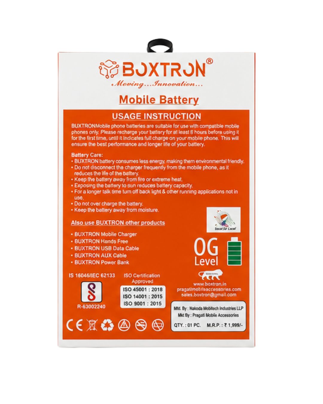 Boxtron Original BLP761 Battery for OnePlus 8 / 4320mAh Battery with 6 Month Warranty