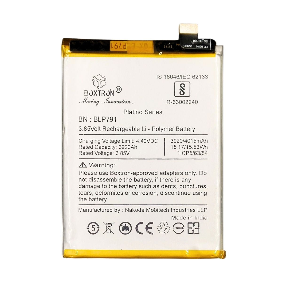 Boxtron BLP791 Battery Compatible for Oppo F17 PRO, - 4015mAh Battery Capacity
