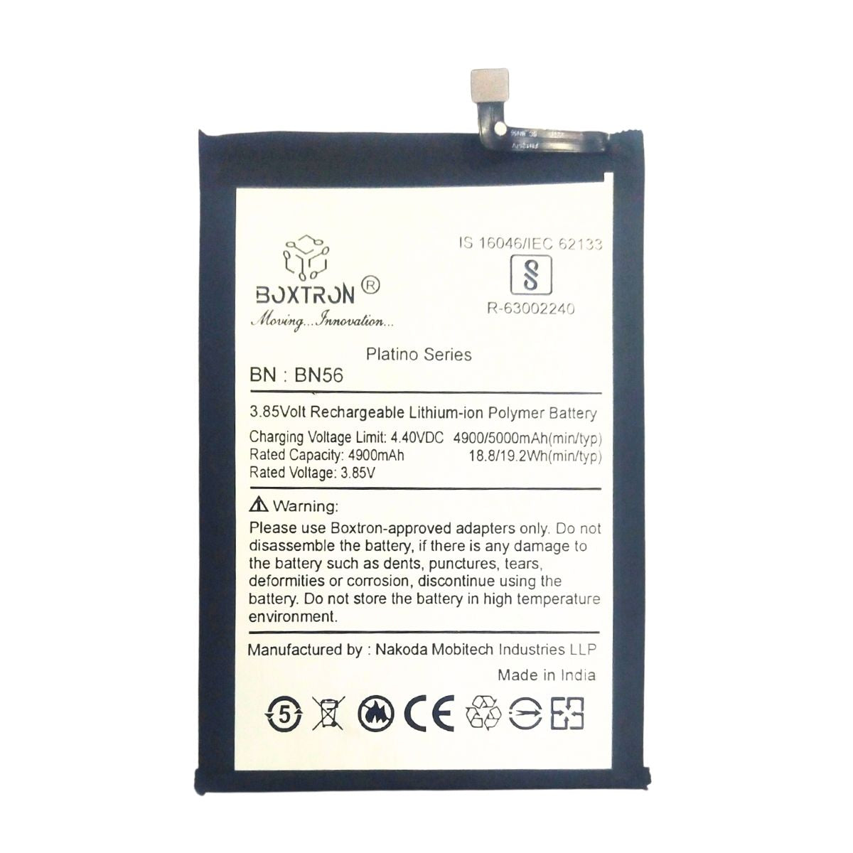 Boxtron BN-56 Battery Compatible for Redmi 9A/9C /Poco M2 Pro - 5020mAh Battery Capacity