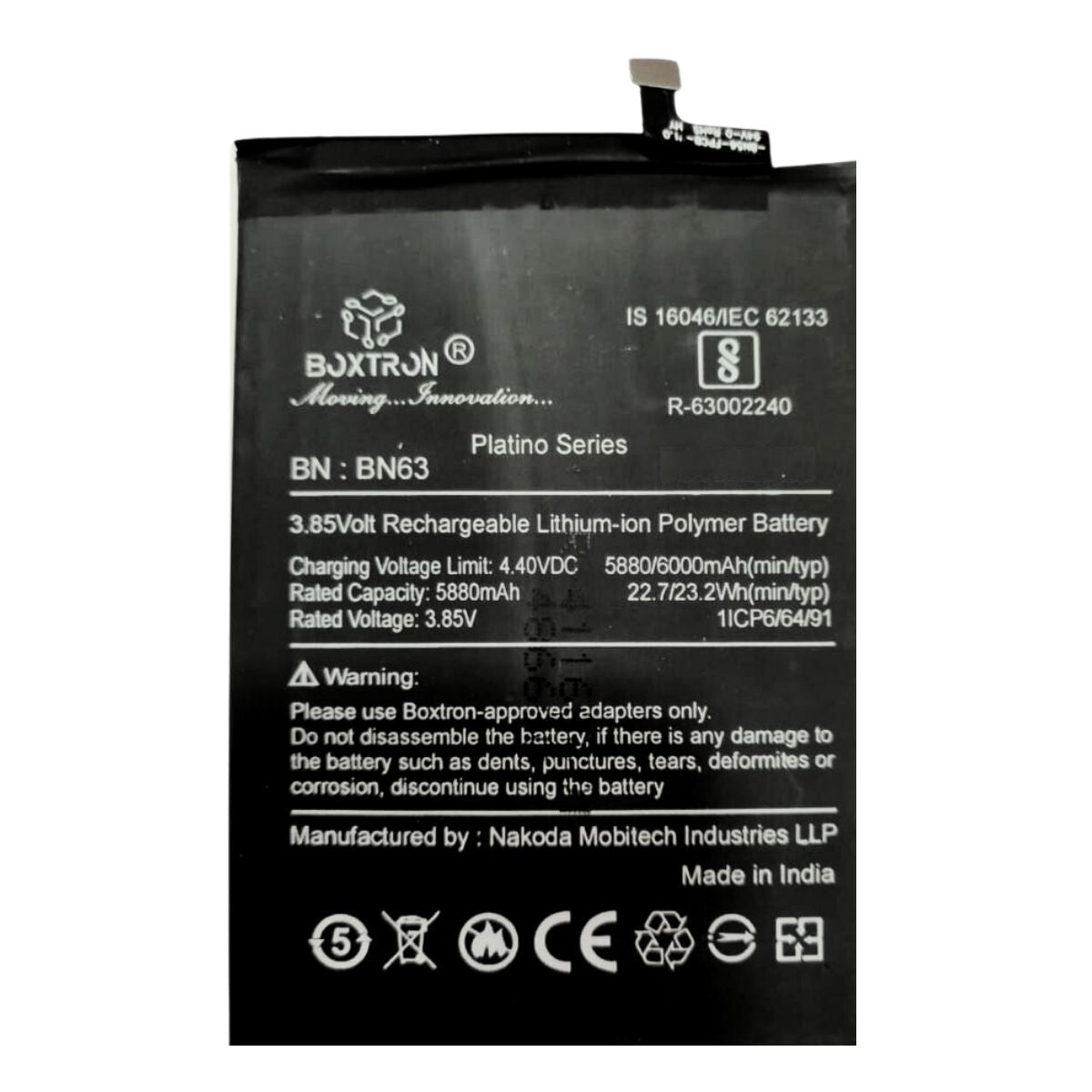 Boxtron BN63 Battery for Redmi Mi 10/10 Prime 6000mAh Battery Capacity