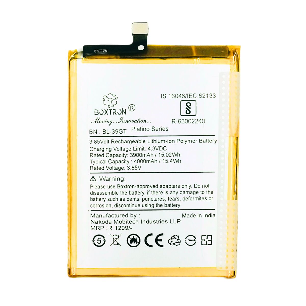 Boxtron BL-39GT Battery Compatible with Tecno Camon I IA5 Twin RD008 - 4000mAh Battery Capacity