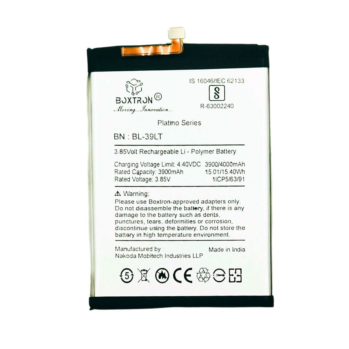 Boxtron BL-39LT Battery Compatible with Tecno Spark 4 KC8 - 4000mAh Battery Capacity