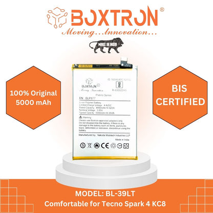 Boxtron BL-39LT Battery Compatible with Tecno Spark 4 KC8 - 4000mAh Battery Capacity