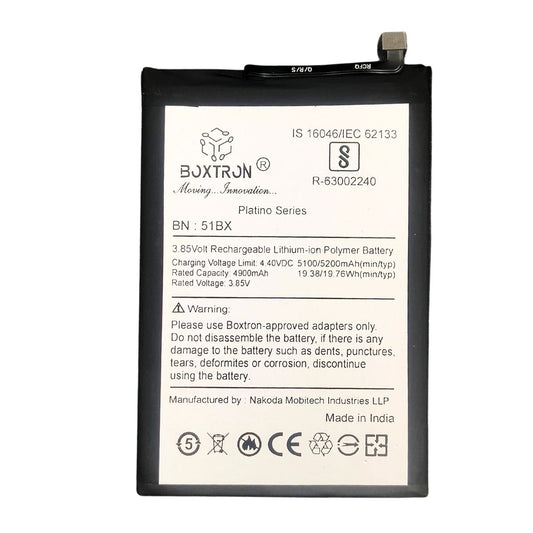 Boxtron BL-51BX Battery Compatible for Infinix Note 8 X692 / Note 8i X683 / Hot 10 - 5200mAh Battery Capacity