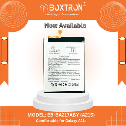 Boxtron EB-BA217ABY Battery Compatible for Samsung A21s 5000mAh Battery Capacity