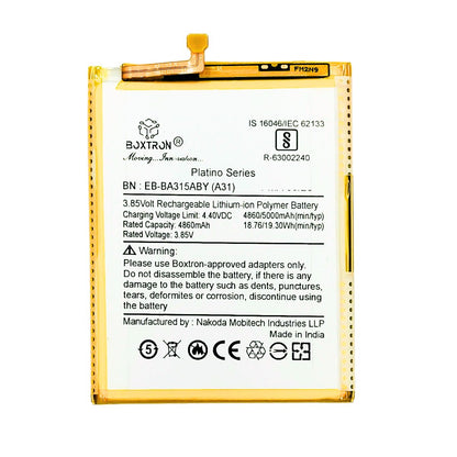 Boxtron EB-BA315ABY Battery Compatible for Samsung Galaxy A31 / A31S - 5000 mAh Battery Capacity