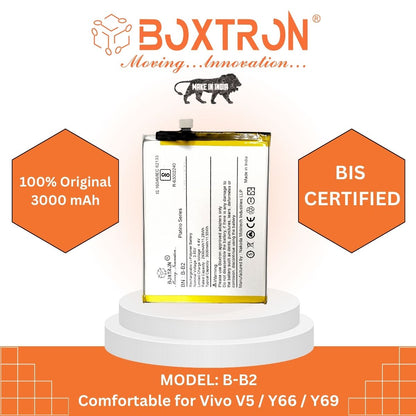 Boxtron B-B2 Battery Compatible for Vivo V5 & Vivo Y66, 3000mAh battery capacity