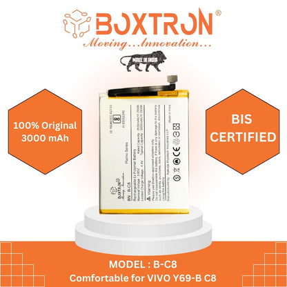 Boxtron B-C8 Battery Compatible for Vivo Y66, Vivo Y69 - 3000mAh Battery Capacity