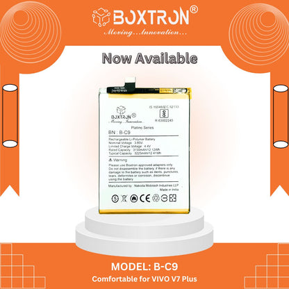 Boxtron B-C9 Battery Compatible for Vivo V7 Plus, 3225mAh Battery Capacity