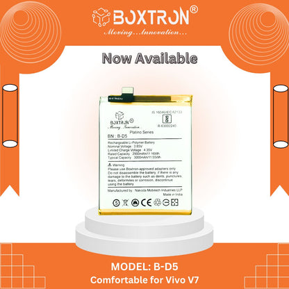 Boxtron B-D5 Battery Compatible for Vivo V7 B-D5, 3000mAh Battery Capacity