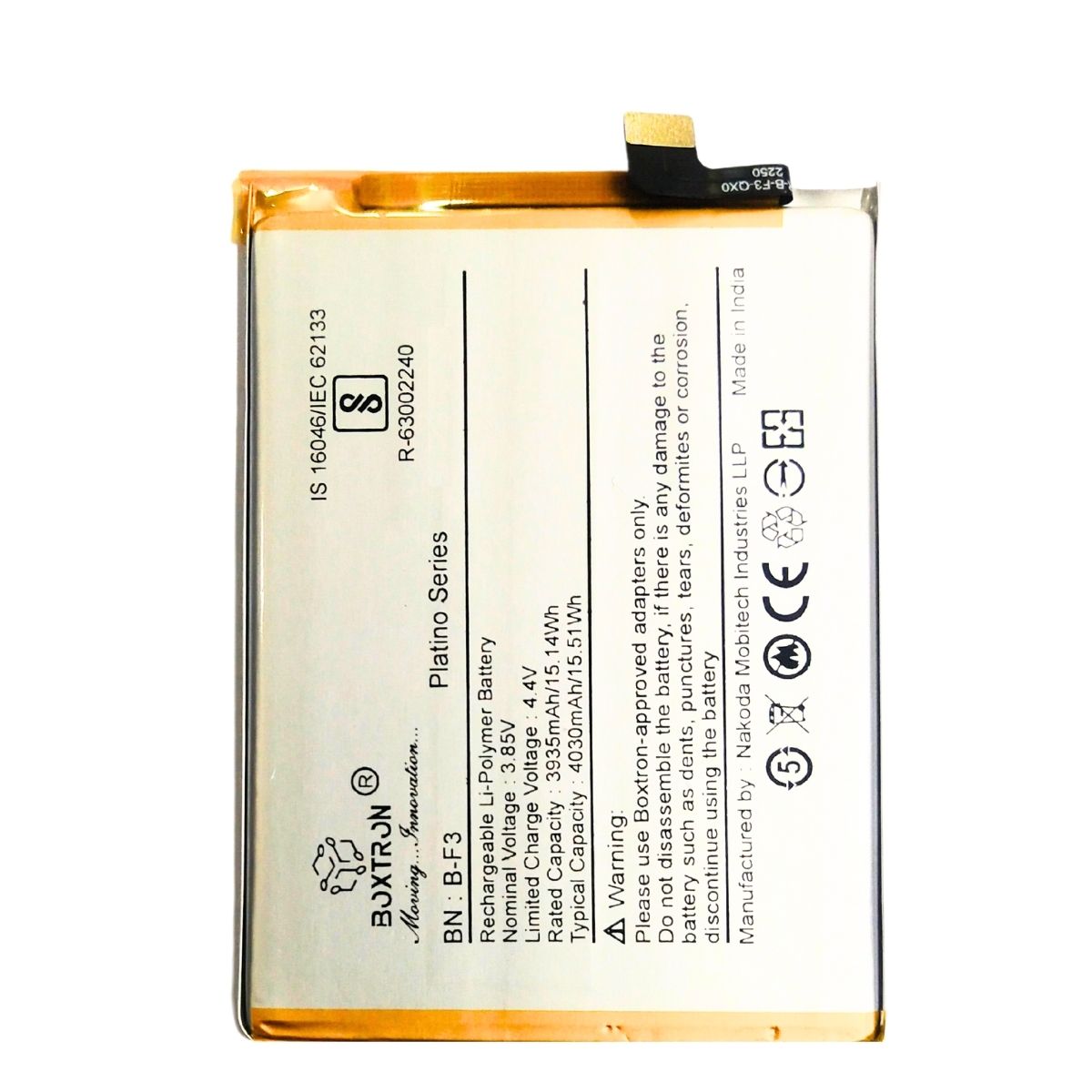 Boxtron B-F3 Battery Compatible  Vivo Y91 / Y93 / Y95 Y93S Y91C / Y90 / Y1S - 4000 mAh Battery Capacity