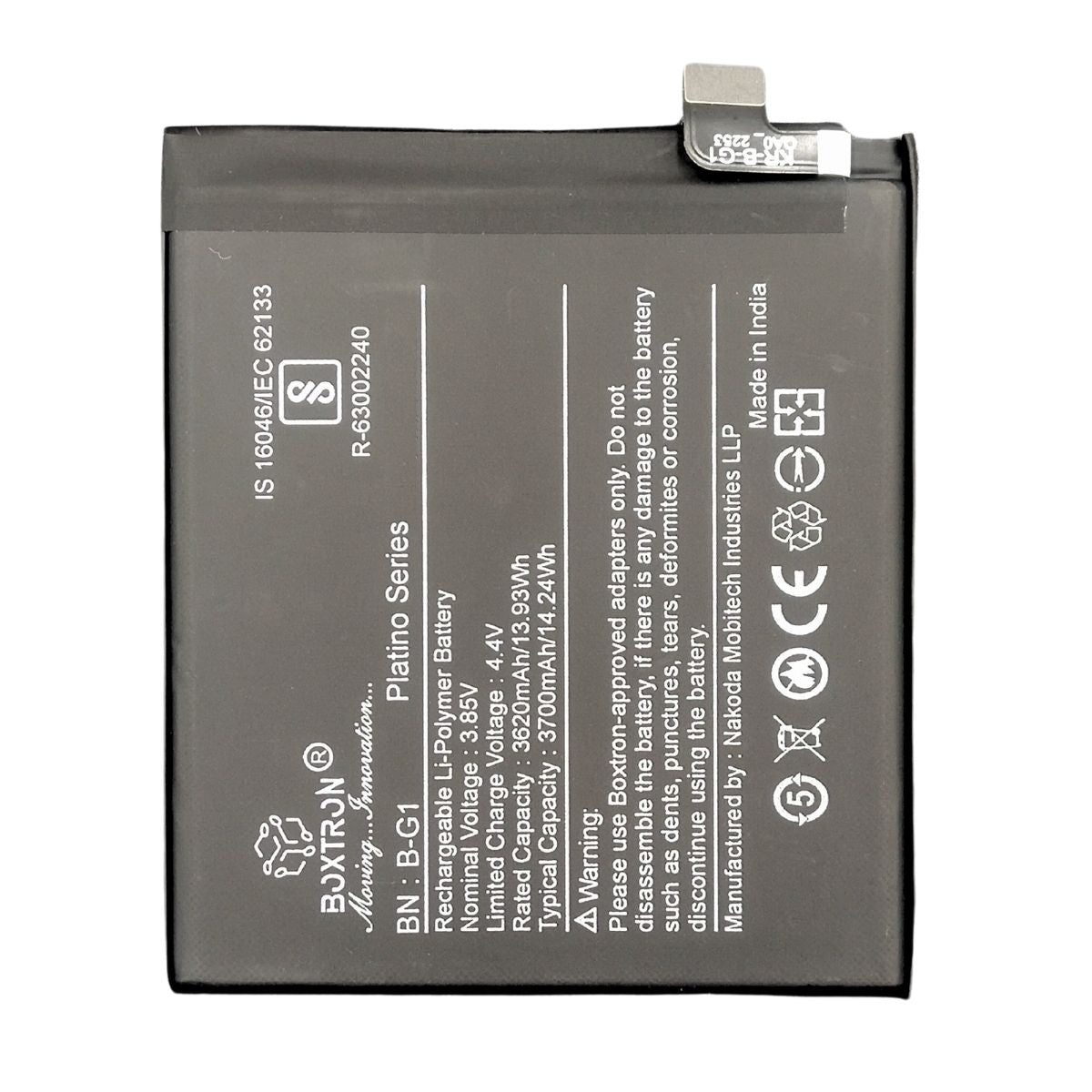 Boxtron B-G1 Battery Compatible for Vivo V15 - 3700 mAh Battery Capacity