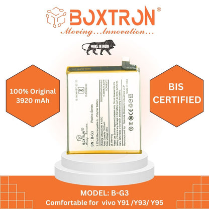 Boxtron B-G3 Battery Compatible with Vivo Y91, Y93, Y95, 4000 mAh Battery Capacity