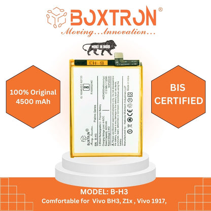 Boxtron B-H3 Battery Compatible with Vivo Z1x Mobile - 4500mAh Battery Capacity