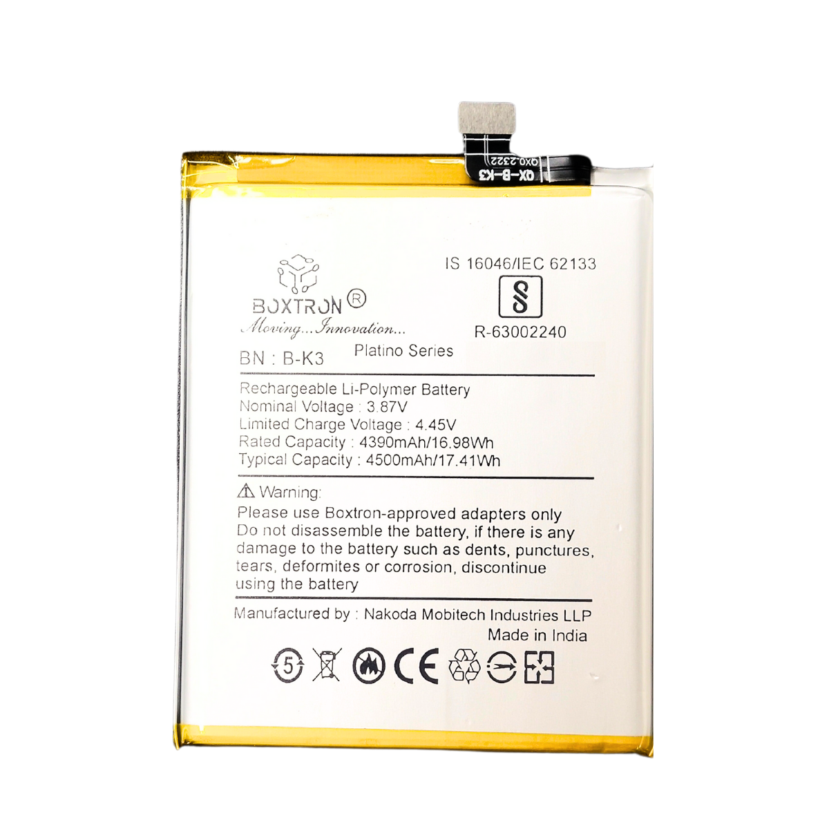 Boxtron B-K3 Battery Compatible for Vivo S1 Pro - 4500 mAh Battery Capacity