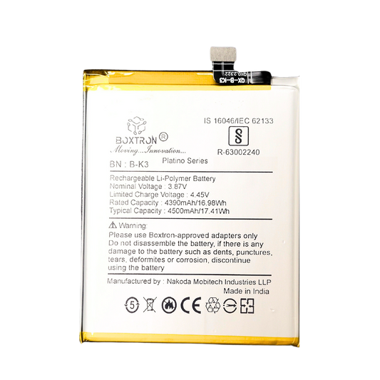 Boxtron B-K3 Battery Compatible for Vivo S1 Pro - 4500 mAh Battery Capacity