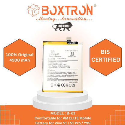 Boxtron B-K3 Battery Compatible for Vivo S1 Pro - 4500 mAh Battery Capacity