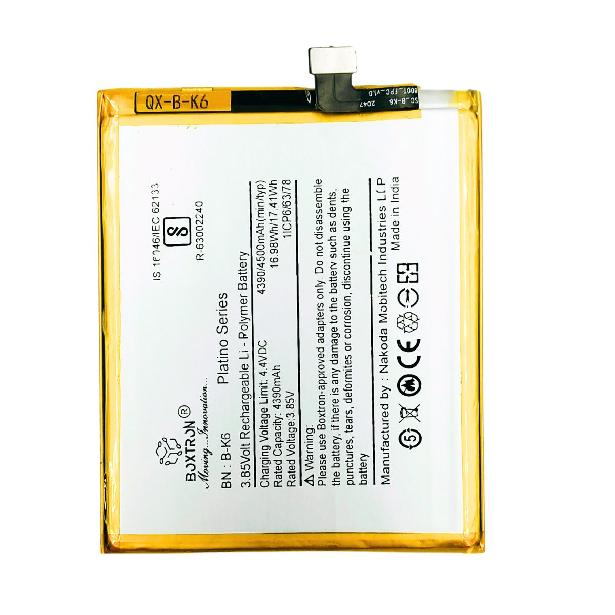 Boxtron B-K6 Battery Compatible for Vivo V19 Neo, V17, Vivo V19 - 4500mAh Battery Capacity