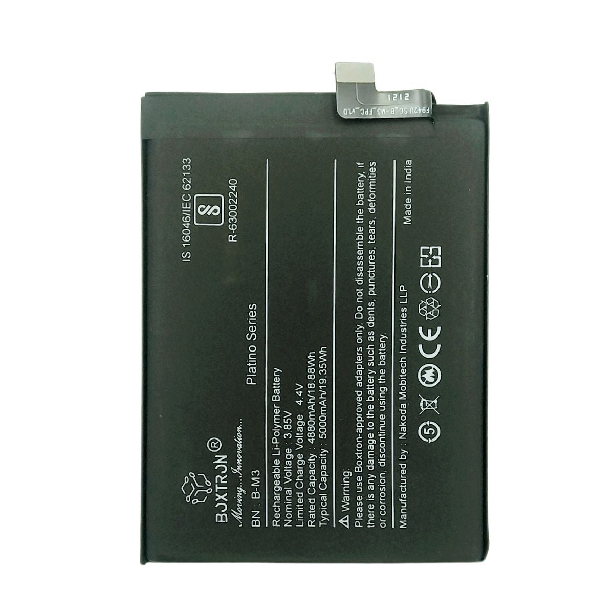 Boxtron B-M3 Battery Compatible For Vivo Y30 / Y50 - 5000mAh Battery Capacity