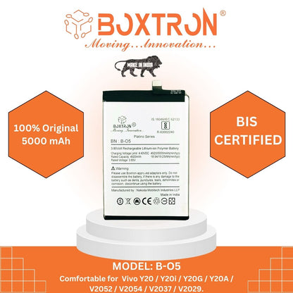 Boxtron B05 Battery Compatible for VIVO Y12s VIVO Y20 VIVO Y20S -5000mAh Battery Capacity