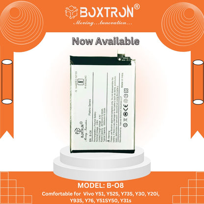 Boxtron B-O8 Battery Compatible for Vivo Y52s - 5000 mAh Battery Capacity