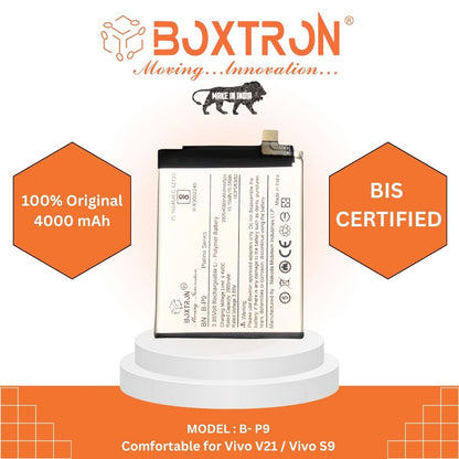 Boxtron B-P9 Battery Compatible for Vivo V21 / Vivo S9 - 3900mAh Battery Capacity