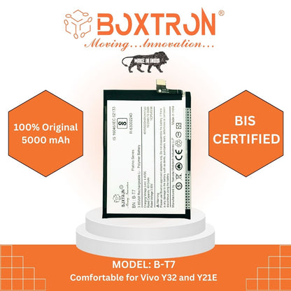 Boxtron B-T7 Battery Compatible with Vivo Y32 Y21E - 5000 mAh Battery Capacity