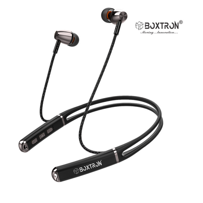 Boxtron B31 Wireless Bluetooth Neckband Magnetic earplugs. .