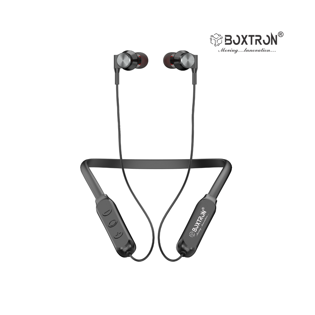 Boxtron B33 Wireless Bluetooth Neckband magnetic earplugs