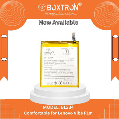 Boxtron BL234 Battery Compatible for Lenovo_A5000 - 3900 mAh Battery Capacity