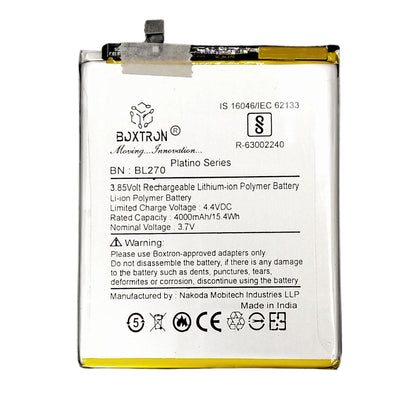 Boxtron BL270 Battery Compatible for Lenovo K6 Note, K6 Plus, K8 Note - 4000mAh Battery Capacity