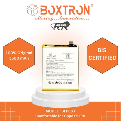 Boxtron BLP689 /BLP683 Battery Compatible for Oppo F9 Pro /Realme 2 Pro 3600mAh Battery Capacity