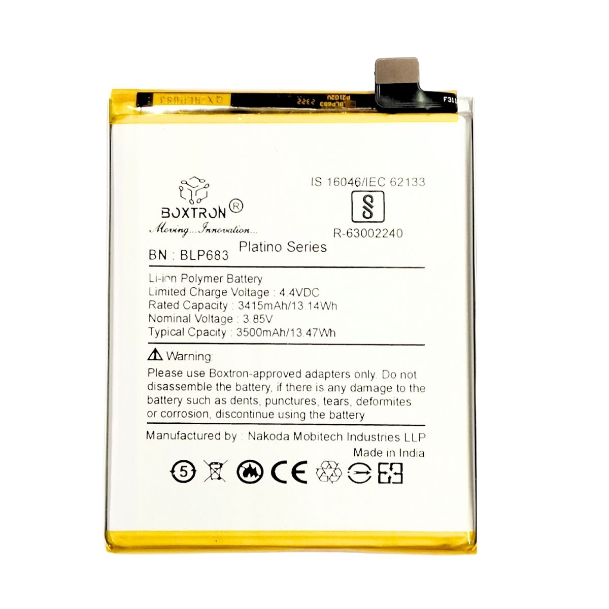 Boxtron BLP689 /BLP683 Battery Compatible for Oppo F9 Pro /Realme 2 Pro 3600mAh Battery Capacity