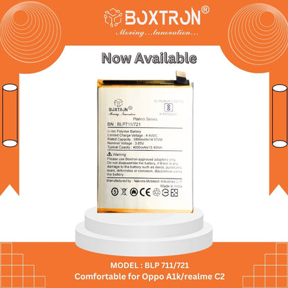 Boxtron Blp-711 Battery Compatible for Oppo A1k - 4000mAh Battery Capacity