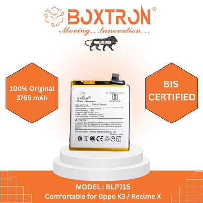 Boxtron BLP-715 Battery Compatible  for Realme X, Oppo K3 - 3680mAh Battery Capacity