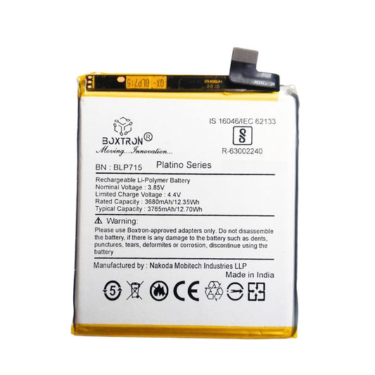 Boxtron BLP-715 Battery Compatible  for Realme X, Oppo K3 - 3680mAh Battery Capacity