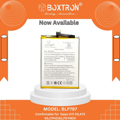 Boxtron BLP797 Battery for Oppo A72 5G 4000mAh battery capacity