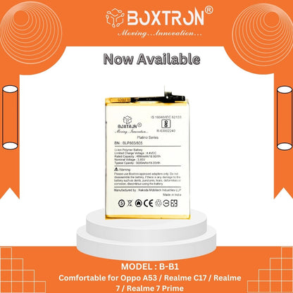 Boxtron BLP803 Battery Compatible for Realme 7i / V3 Oppo A53 - 5000mAh Battery Capacity