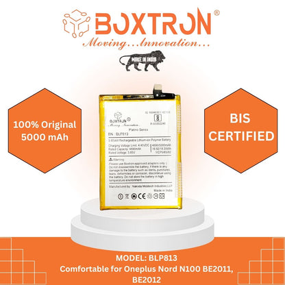 Boxtron BLP813 for Oneplus Nord N100 5000mAh battery capacity