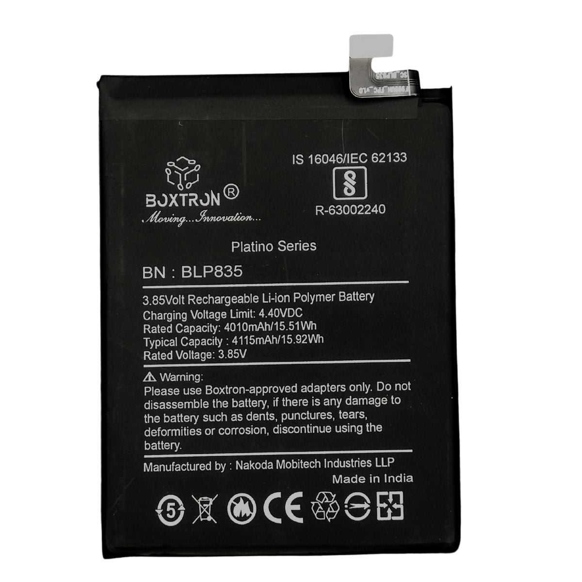 Boxtron BLP835 Battery Compatible for Oppo Oppo F19 Pro - 4310 mAh Battery Capacity