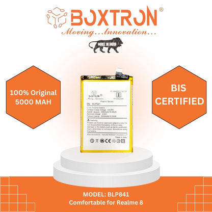 Boxtron BLP841 Battery Compatible for Realme 8 - 5000mAh Battery Capacity