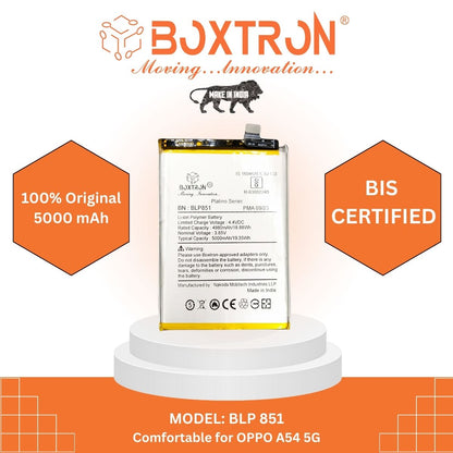 Boxtron BLP851 Battery Compatible for Oppo A74/A54 (5G) - 5000mAh Battery Capacity