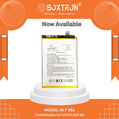 Boxtron BLP851 Battery Compatible for Oppo A74/A54 (5G) - 5000mAh Battery Capacity