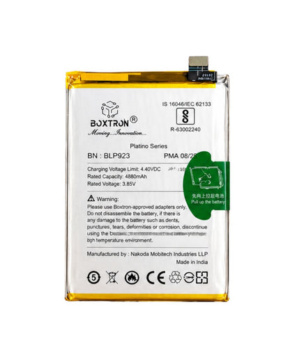 Boxtron BLP923 Oppo A57 4G (5000 mAh) Battery Compatible for Oppo A57s / Oppo A77 4G / A77 5G / A77s  Oppo A78 5G / Oppo A97 5G / K10 5G / OnePlus Nord N20 SE / Realme C51 / Replacement Warranty 100 Days
