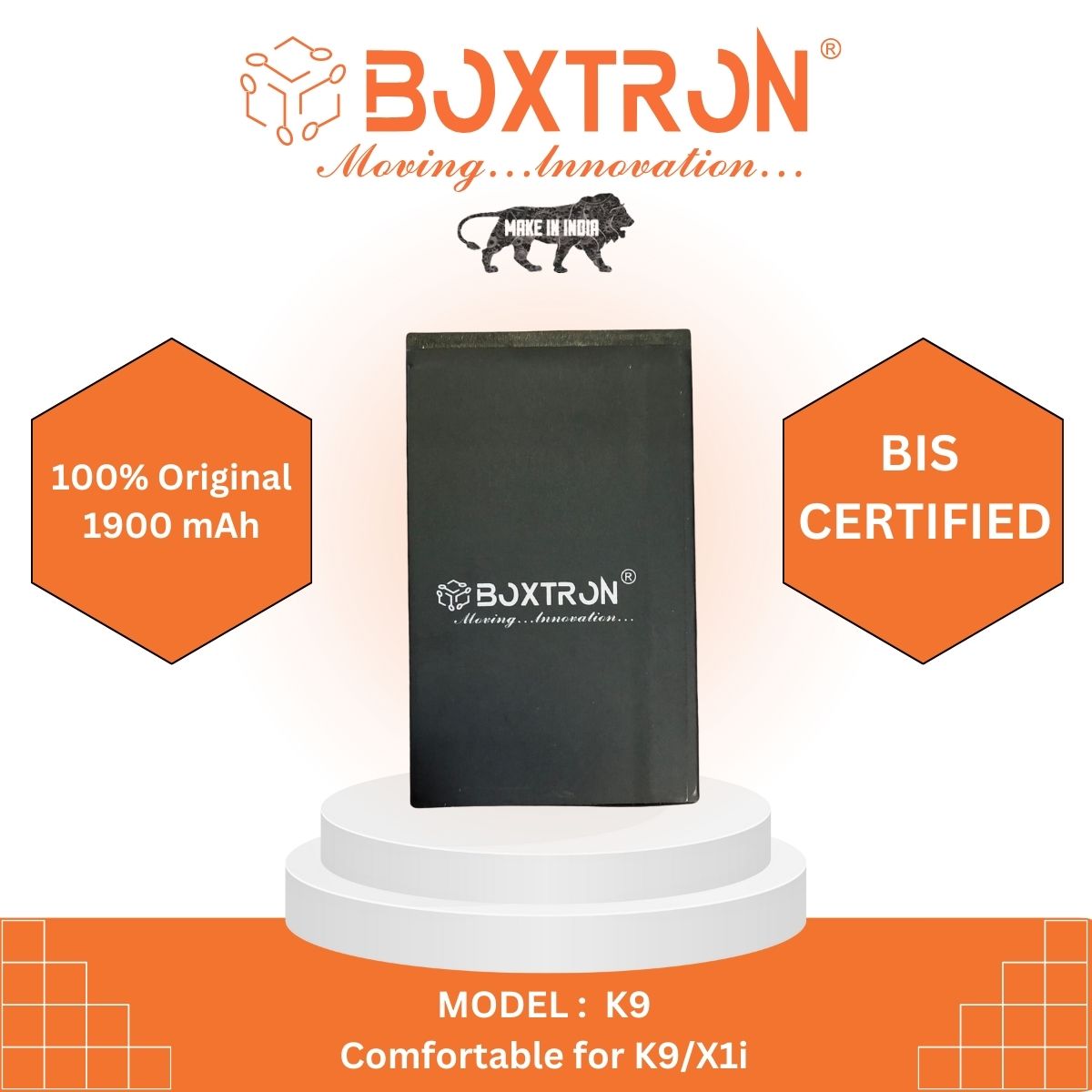 Boxtron K9 Battery Compatible Battery for Karbonn K9,- 1800 mAh Battery Capacity