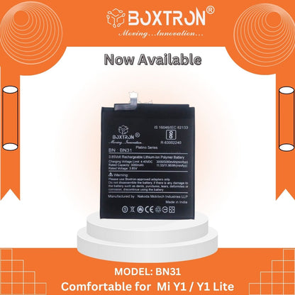 Boxtron BN31 Battery Compatible for Xiaomi/Redmi/Mi Y1 - 3000MAh Battery Capacity