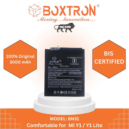 Boxtron BN31 Battery Compatible for Xiaomi/Redmi/Mi Y1 - 3000MAh Battery Capacity